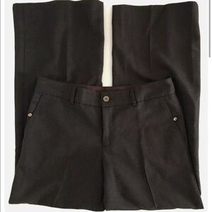 Rebecca Taylor | Wool Trouser Womens Size 8 Brown Bootleg Career Dress Pants